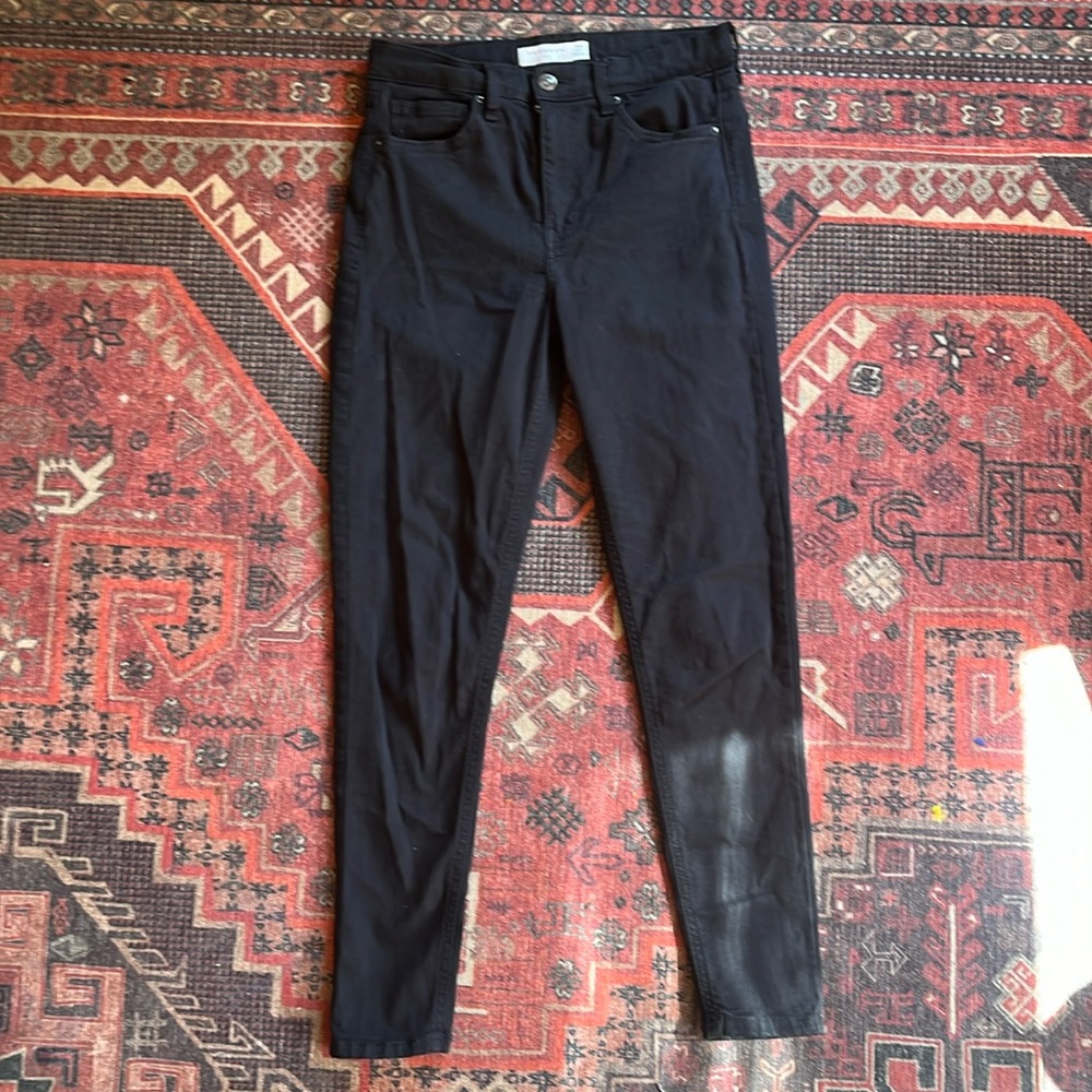 Topshop Jamie black skinny jeans waist 28x 30